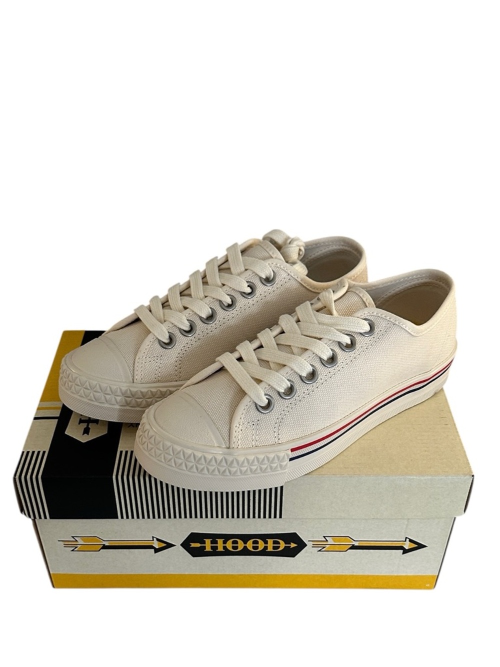 Hood Mitchell & Ness Men's Rocket 66 LC‎ Off White Classic Sneakers Size 7 New!